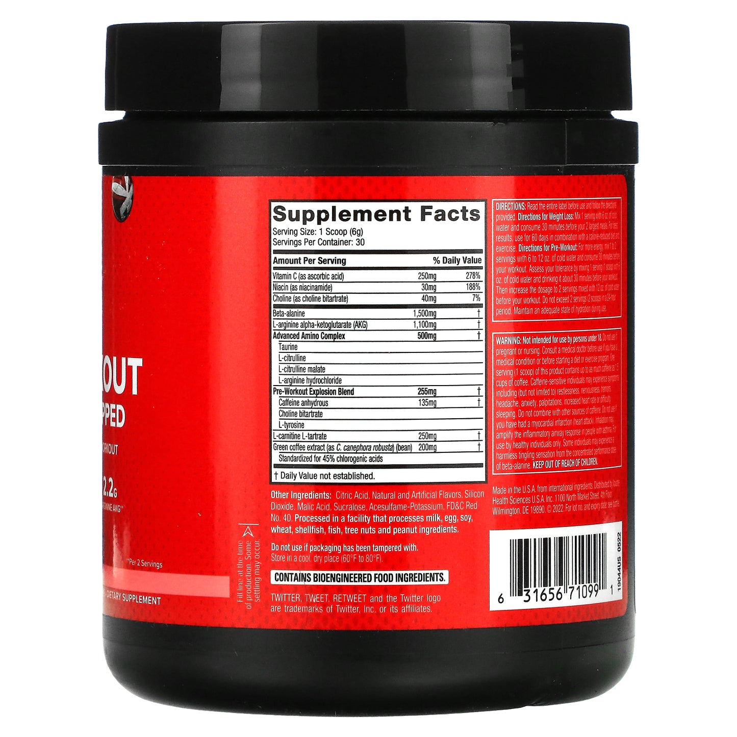 SIXSTAR, Pre-Workout Explosion, Ripped, Watermelon, 6.01 oz (170 g)