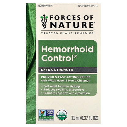 Forces of Nature, Hemorrhoid Control®, 0.37 fl oz (11 ml)