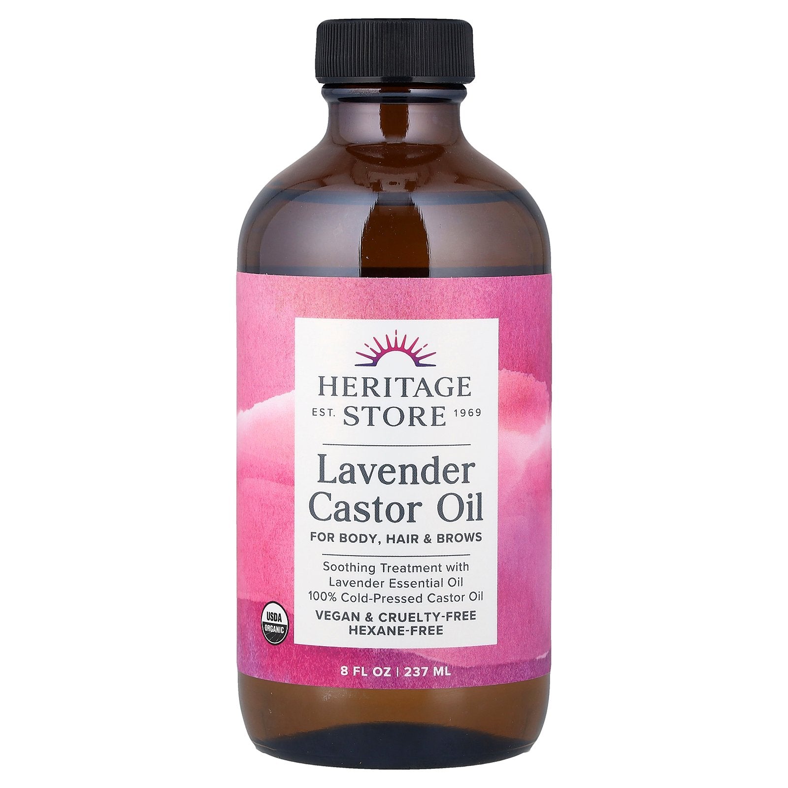 Heritage Store, Lavender Castor Oil, 8 fl oz (237 ml)