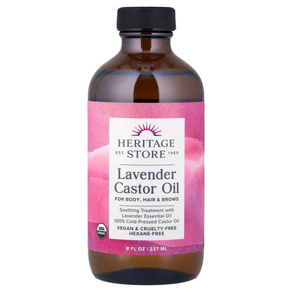 Heritage Store, Lavender Castor Oil, 8 fl oz (237 ml)