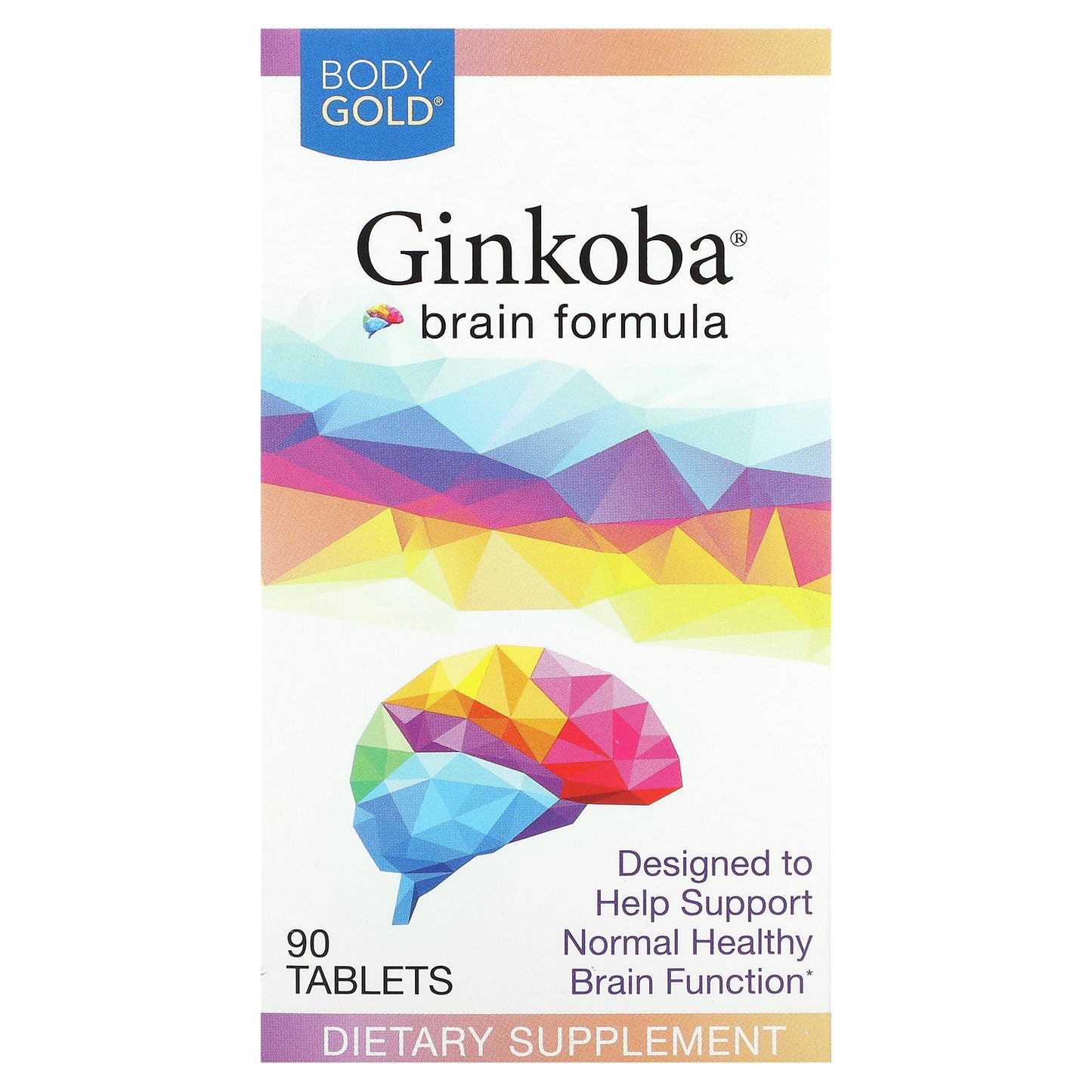 BodyGold, Ginkoba Brain Formula, 90 Tablets