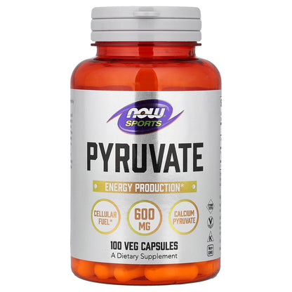 NOW Foods, Sports, Pyruvate, 600 mg, 100 Veg Capsules