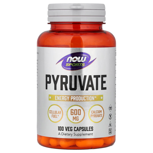 NOW Foods, Sports, Pyruvate, 600 mg, 100 Veg Capsules