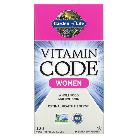 Garden of Life, Vitamin Code, Whole Food Multivitamin for Women, 120 Vegetarian Capsules