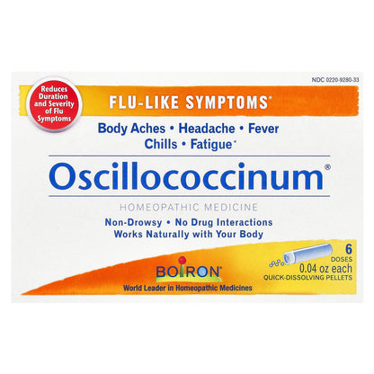 Boiron, Oscillococcinum, Flu-Like Symptoms, 6 Doses, 0.04 oz Each