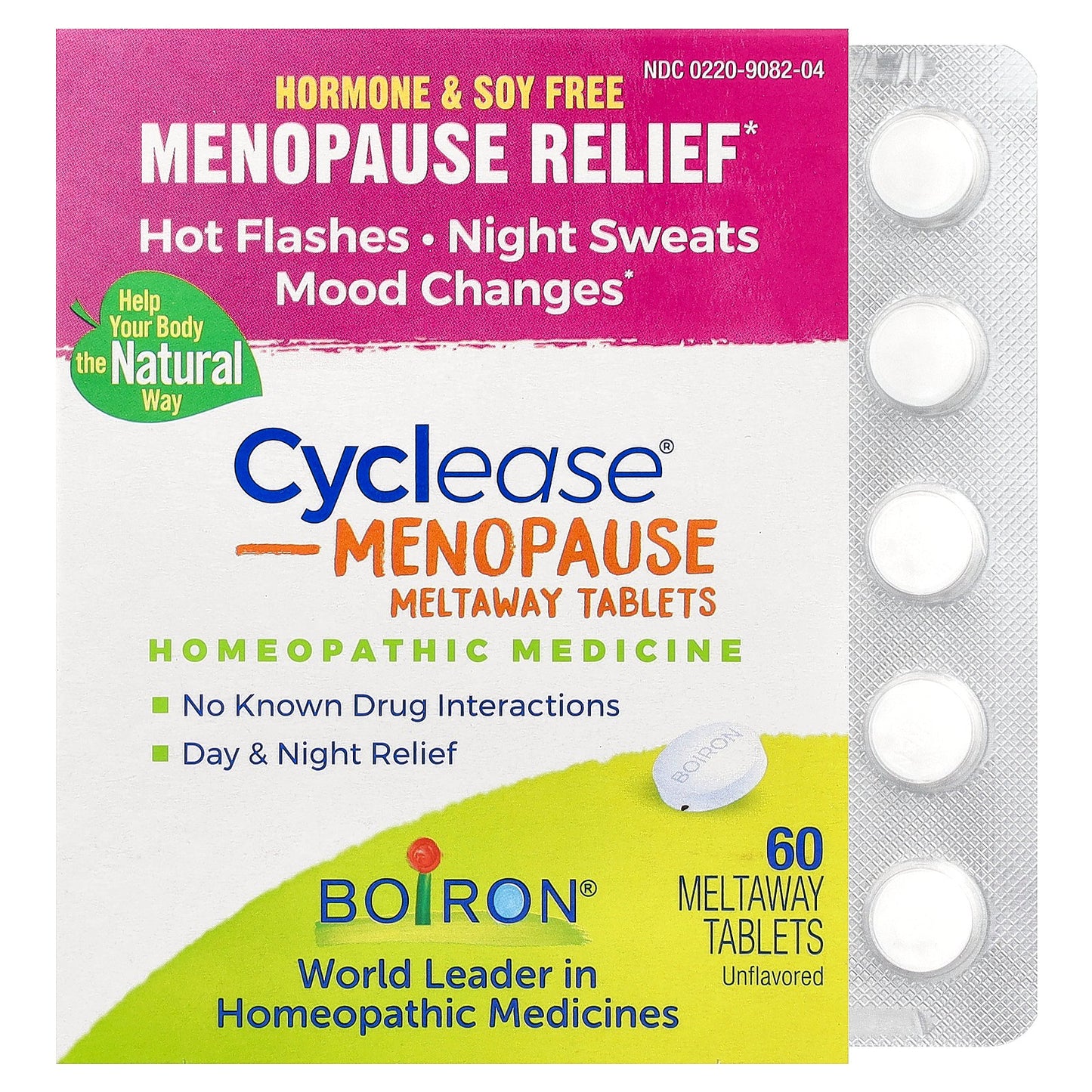 Boiron, Cyclease® Menopause, Unflavored, 60 Meltaway Tablets