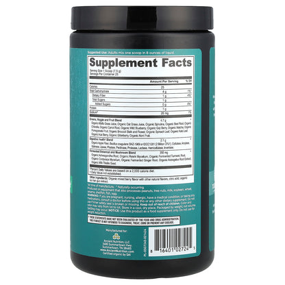 Ancient Nutrition, Organic Super Greens, Berry, 6.7 oz (189 g)