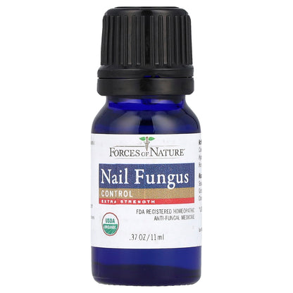 Forces of Nature, Nail Fungus, Organic Plant Medicine, Extra Strength, 0.37 fl oz (11 ml)