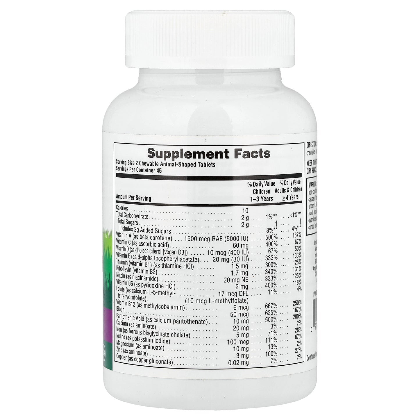 NaturesPlus, Animal Parade, Children's Chewable Multivitamin Supplement, Grape, 90 Animal-Shaped Tablets