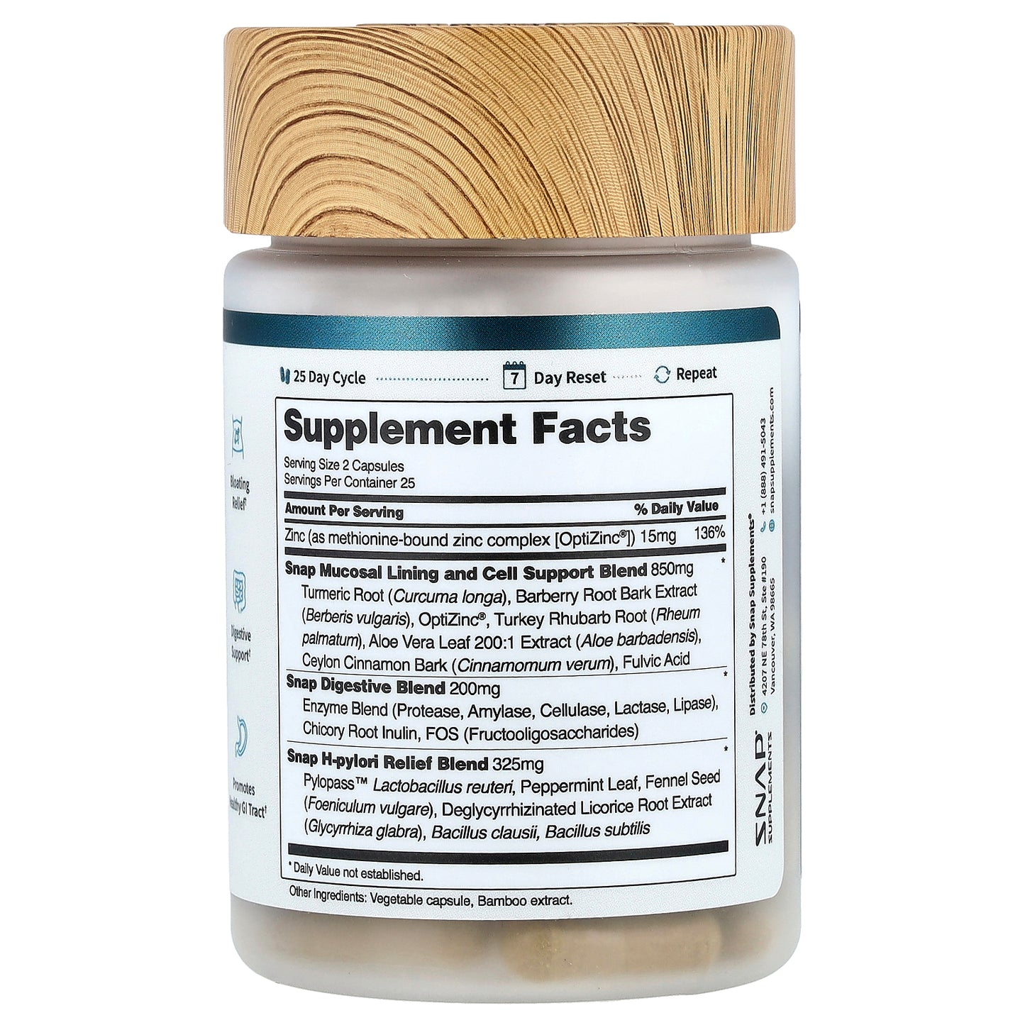 Snap Supplements, Gut Health, 50 Capsules