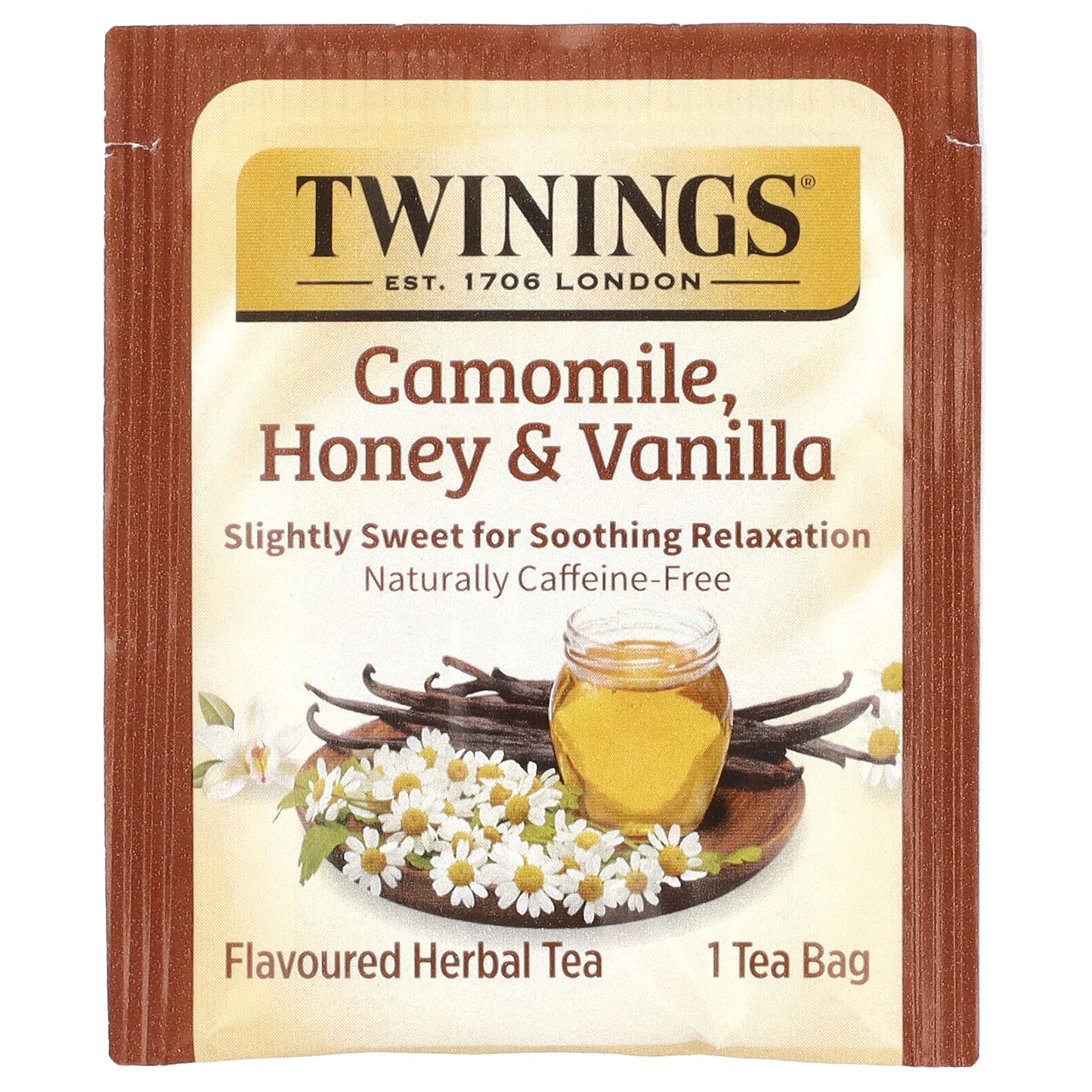 Twinings, Flavored Herbal Tea, Camomile, Honey & Vanilla, Caffeine-Free, 20 Tea Bags, 1.13 oz (32 g)