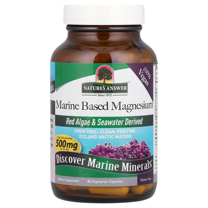 Nature's Answer, Marine Based Magnesium, 500 mg, 90 Vegetarian Capsules (250 mg per Capsule)