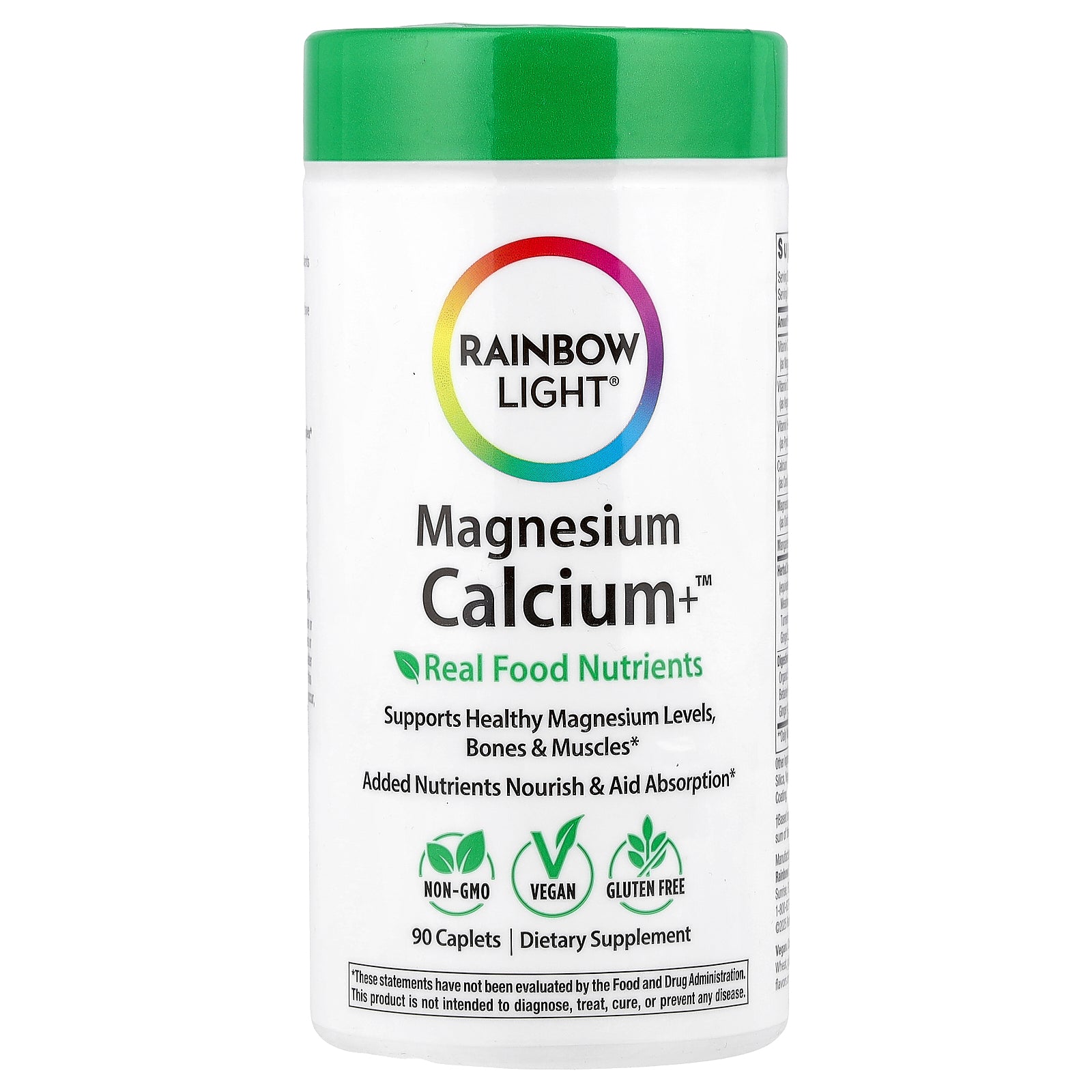 Rainbow Light, Magnesium Calcium+™, 90 Caplets