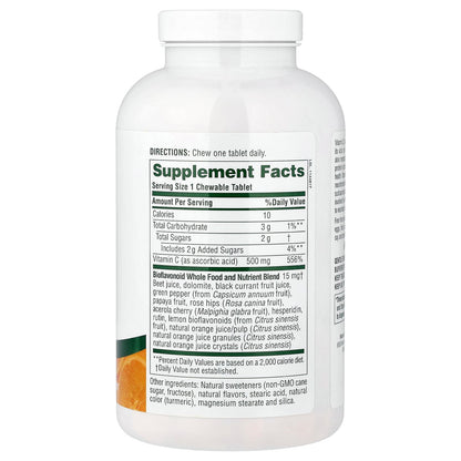 NaturesPlus, Chewable Orange Juice, Vitamin C, Natural Orange, 180 Tablets