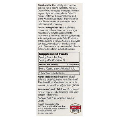 21st Century, Herbal Slimming Tea, Peppermint, Caffeine Free, 24 Tea Bags, 1.7 oz (48 g)