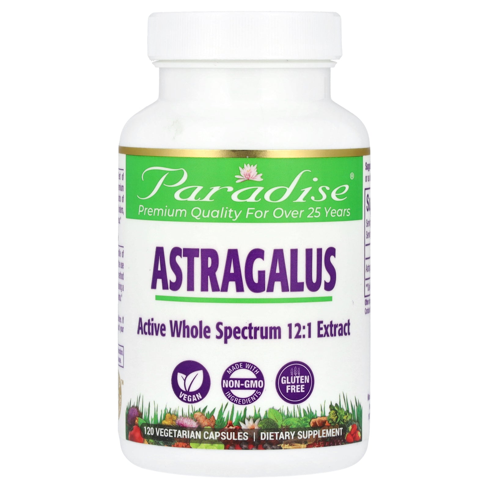 Paradise Herbs, Astragalus, 120 Vegetarian Capsules