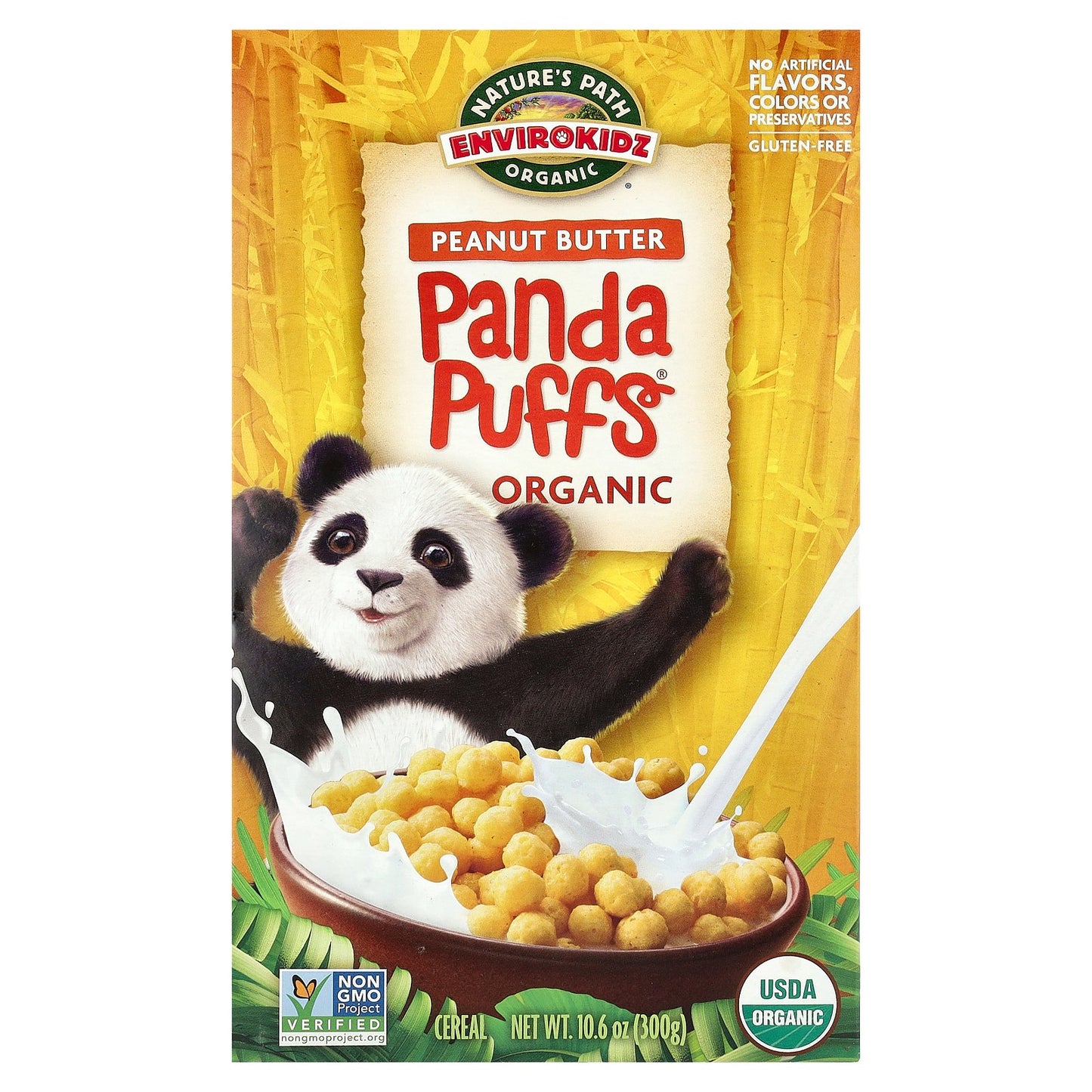 Nature's Path, EnviroKidz, Organic Peanut Butter Panda Puffs® Cereal, 10.6 oz (300 g)