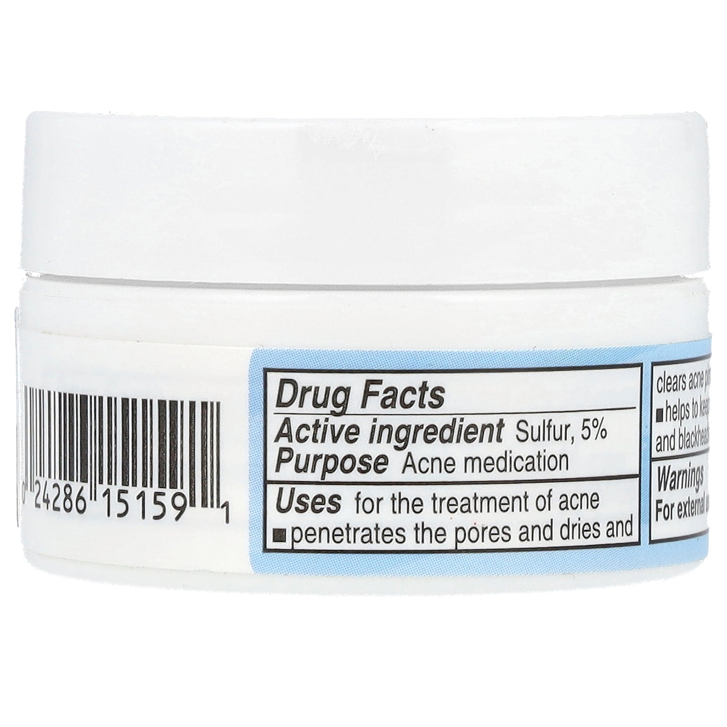 De La Cruz, Acne Treatment with 5% Sulfur, 0.21 oz (6 g)