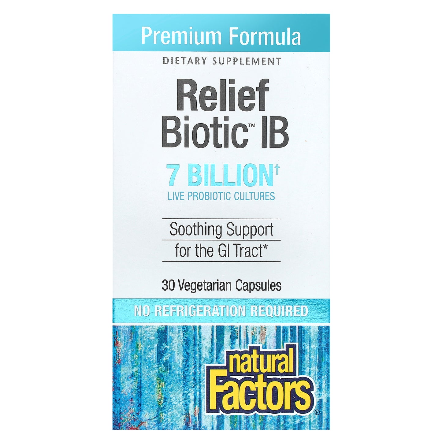 Natural Factors, ReliefBiotic™ IB, 7 Billion, 30 Vegetarian Capsules