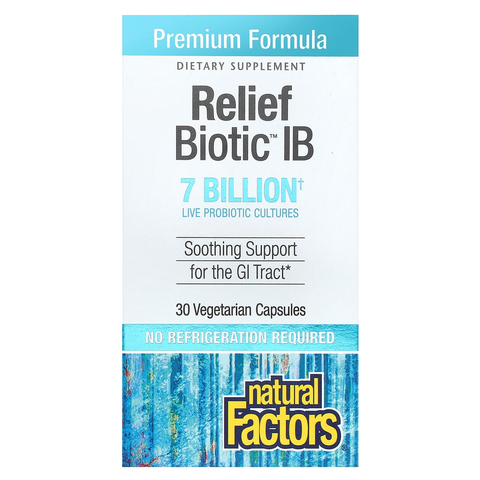 Natural Factors, ReliefBiotic™ IB, 7 Billion, 30 Vegetarian Capsules