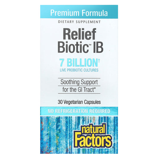 Natural Factors, ReliefBiotic™ IB, 7 Billion, 30 Vegetarian Capsules