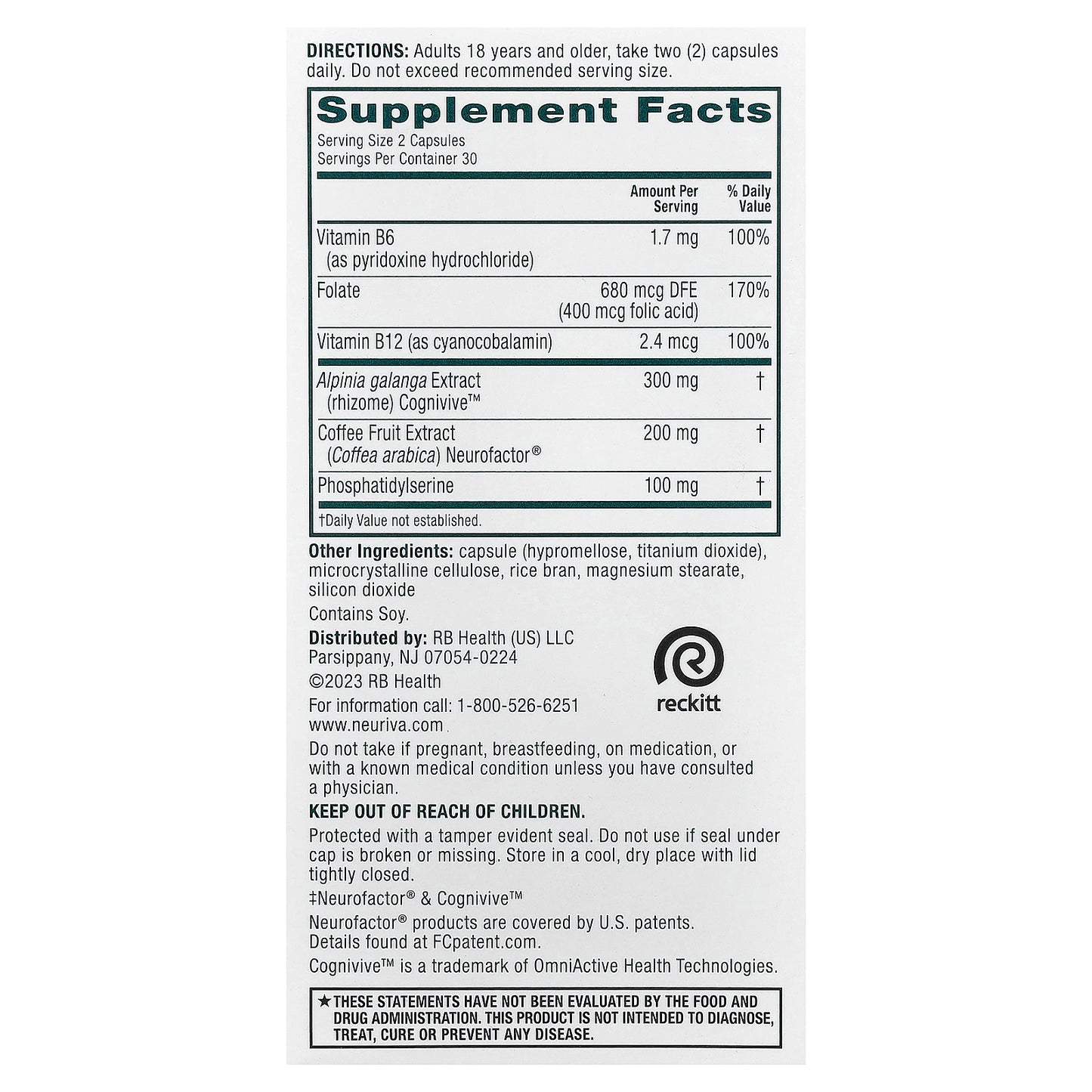 Schiff, Neuriva® Brain Health, Ultra, 60 Capsules