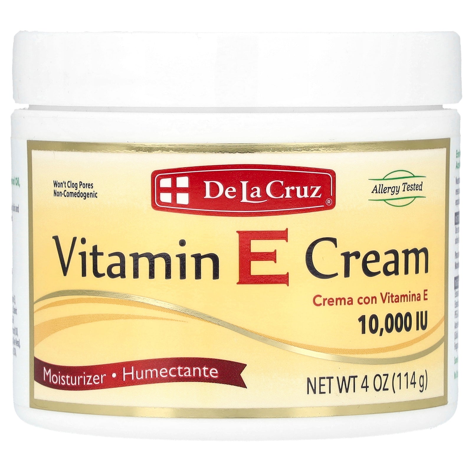 De La Cruz, Vitamin E Cream, 4 oz (114 g)