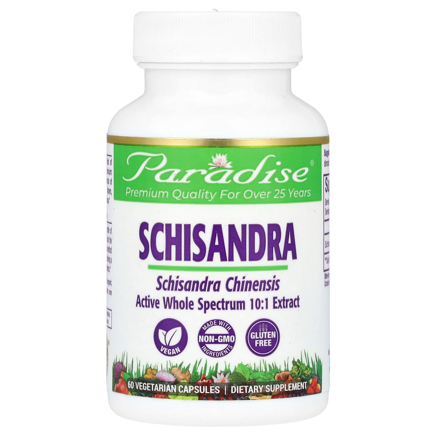 Paradise Herbs, Schisandra, 60 Vegetarian Capsules