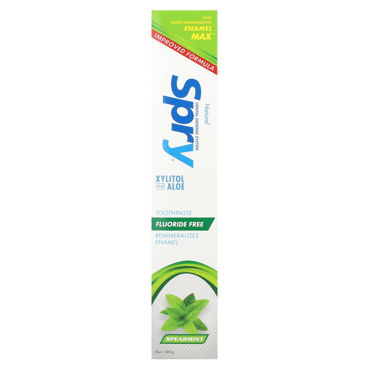 Xlear, Natural Spry, Fluoride Free Toothpaste, Spearmint, 5 oz (141 g)