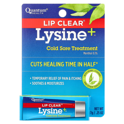 Quantum Health, Lip Clear® Lysine+®, Cold Sore Treatment, 0.25 oz (7 g)