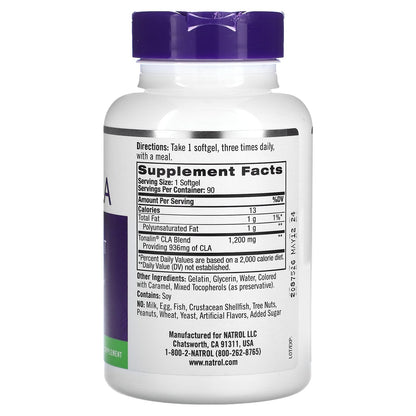 Natrol, Tonalin CLA, 1,200 mg, 90 Softgels