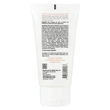 Mild By Nature, Nourishing Body Lotion, Coconut Bergamot, 2.5 fl oz (74 ml)