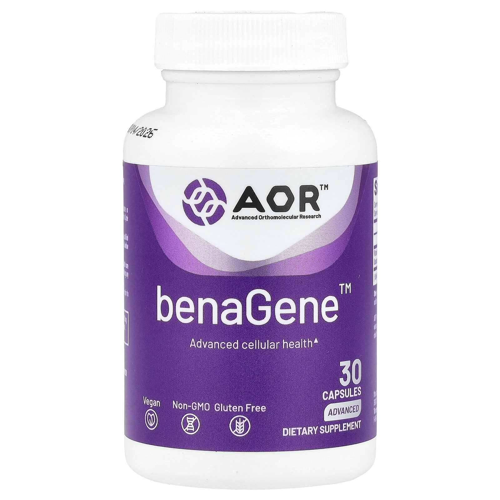 Advanced Orthomolecular Research AOR, BenaGene™, 30 Capsules