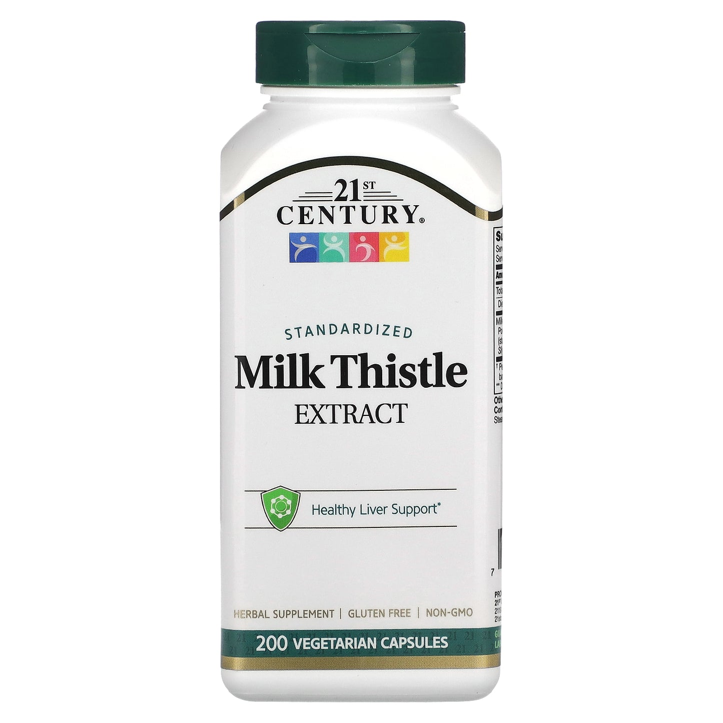 21st Century, Standardized Milk Thistle Extract, 175 mg, 200 Vegetarian Capsules (87.5 mg per Capsule)