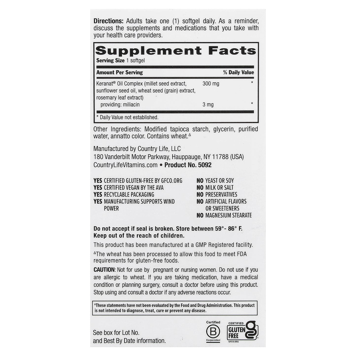 Country Life, Maxi-Hair® & Scalp Rescue, Clinical Strength, 30 Vegan Softgels