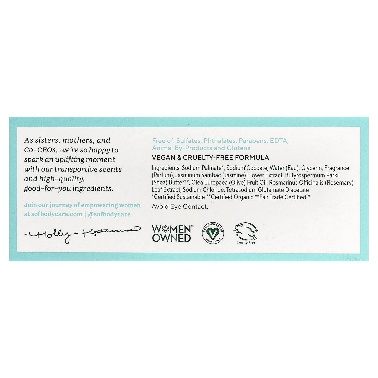 SoF, Triple Milled Bar Soap with Shea Butter, Blooming Jasmine, 6 oz (170 g)