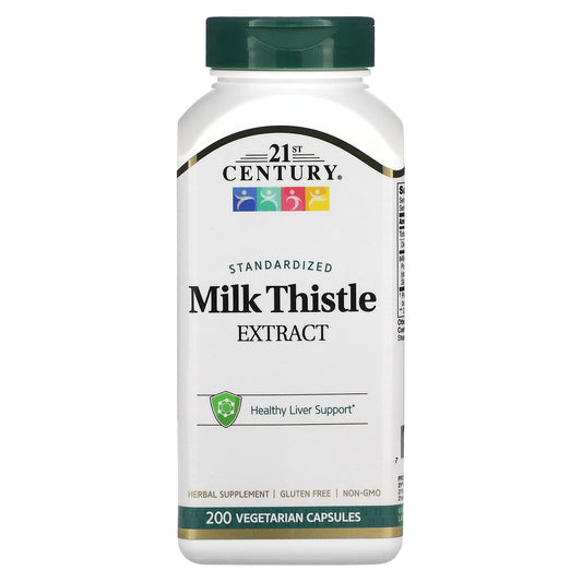 21st Century, Standardized Milk Thistle Extract, 200 Vegetarian Capsules (87.5 mg per Capsule)