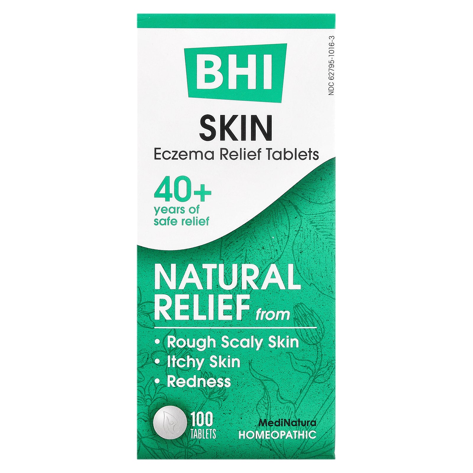 MediNatura, BHI, Skin Eczema Relief Tablets, 100 Tablets