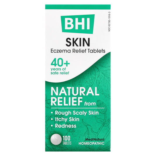 MediNatura, BHI, Skin Eczema Relief Tablets, 100 Tablets