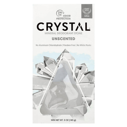CRYSTAL, Mineral Deodorant Stone, Unscented, 5 oz (140 g)
