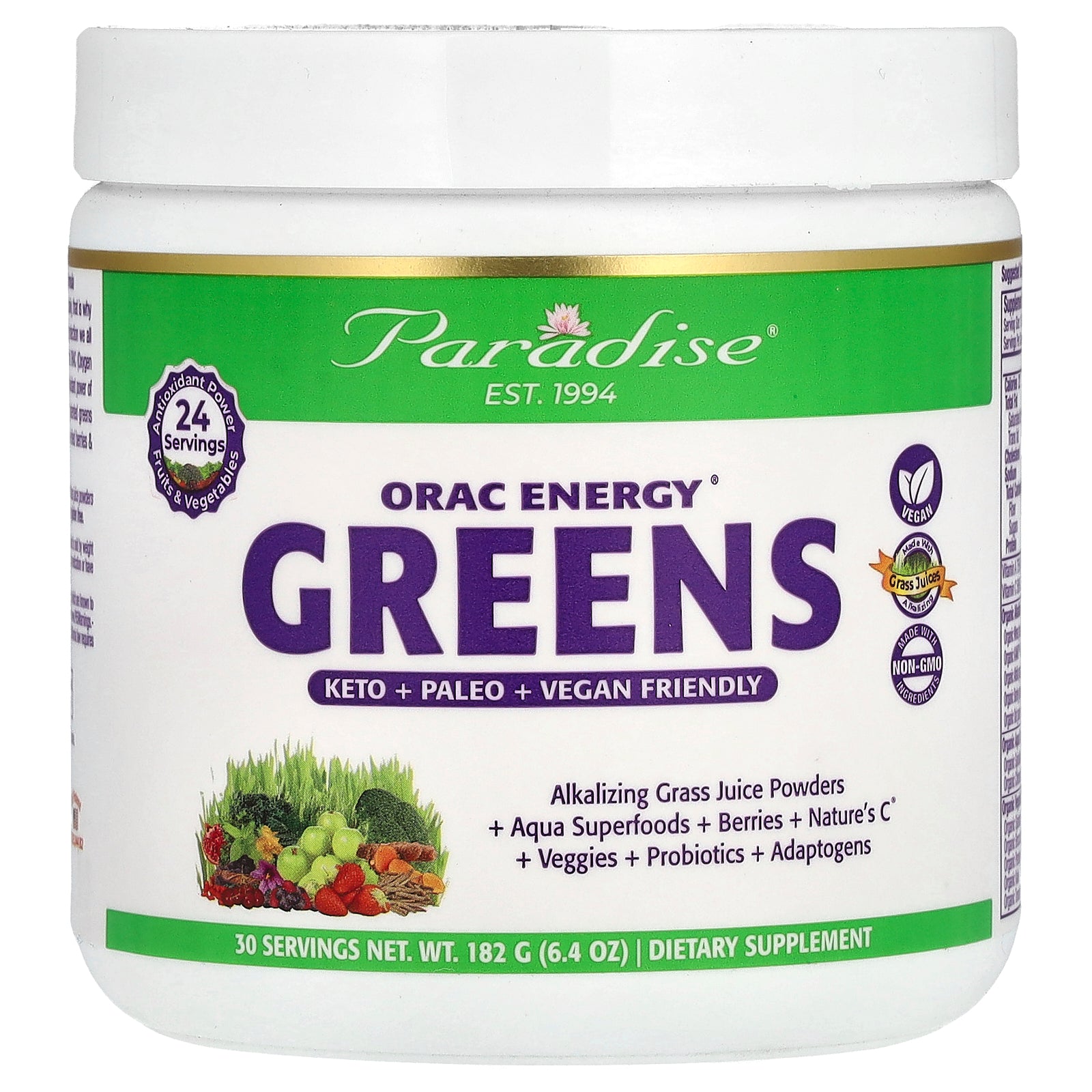 Paradise Herbs, ORAC Energy® Greens, 6.4 oz (182 g)