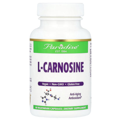 Paradise Herbs, L-Carnosine, 60 Vegetarian Capsules (250 mg per Capsule)