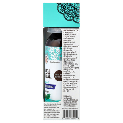 GuruNanda, Natural Oil Pulling Oral Rinse, Farmed Mint™, 3 fl oz (88.7 ml)