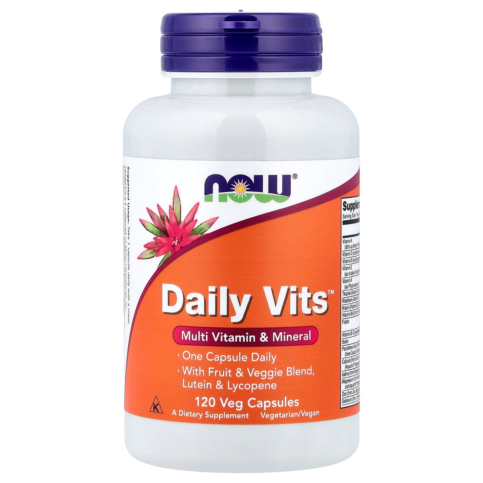 NOW Foods, Daily Vits™, Multi Vitamin & Mineral, 120 Veg Capsules