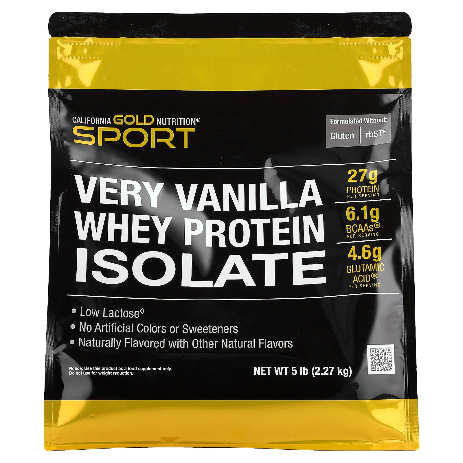 California Gold Nutrition, Whey Protein Isolate, Very Vanilla , 5 lb (2.27 kg)