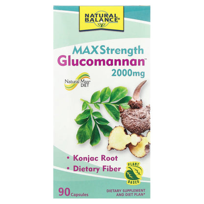 Natural Balance, Glucomannan™, Maximum Strength, 90 Capsules (666 mg per Capsule)