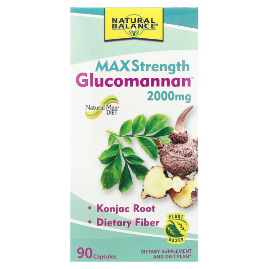 Natural Balance, Glucomannan™, Maximum Strength, 90 Capsules (666 mg per Capsule)