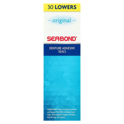 SeaBond, Denture Adhesive Seals, Original, 30 Lowers