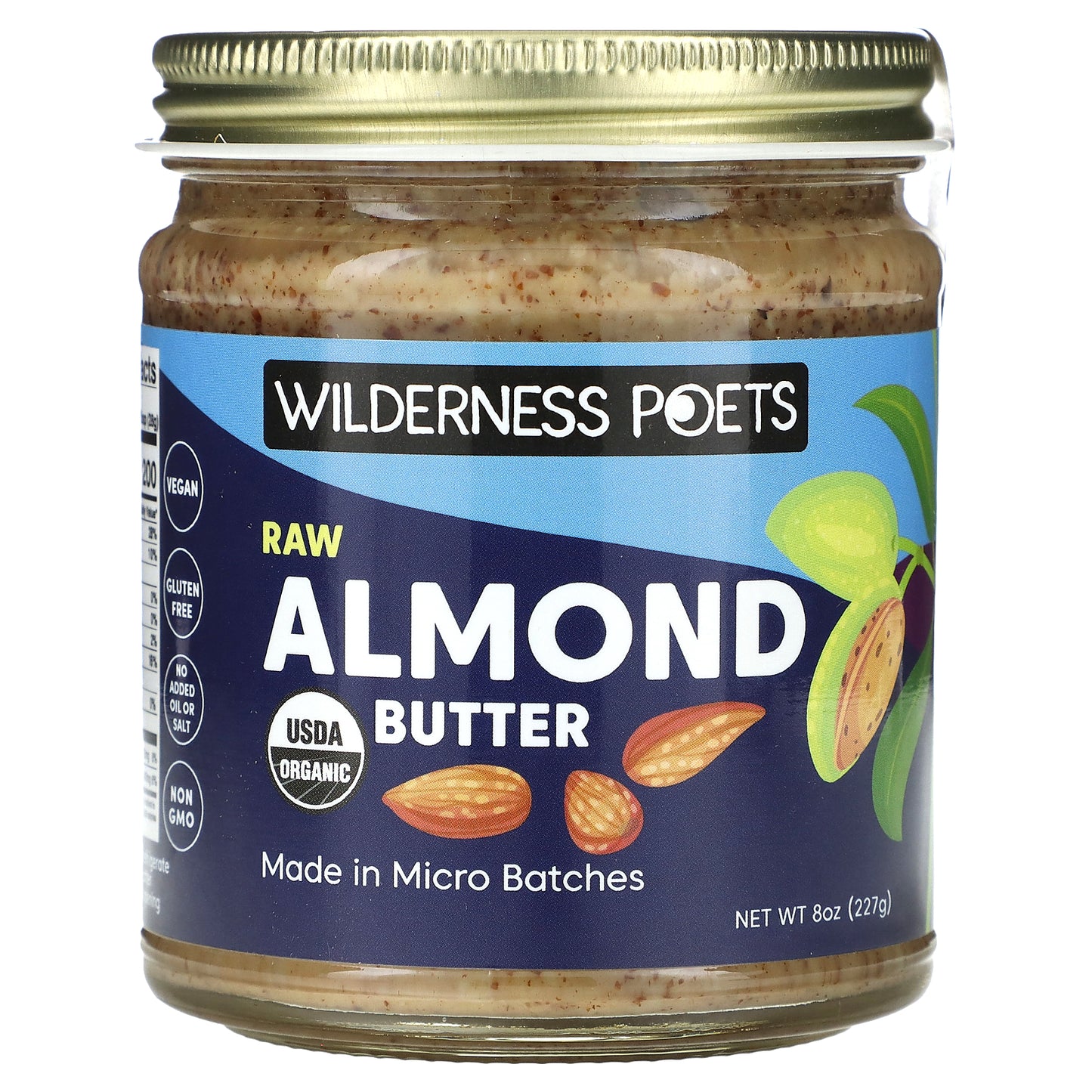 Wilderness Poets, Organic Raw Almond Butter, 8 oz (227 g)