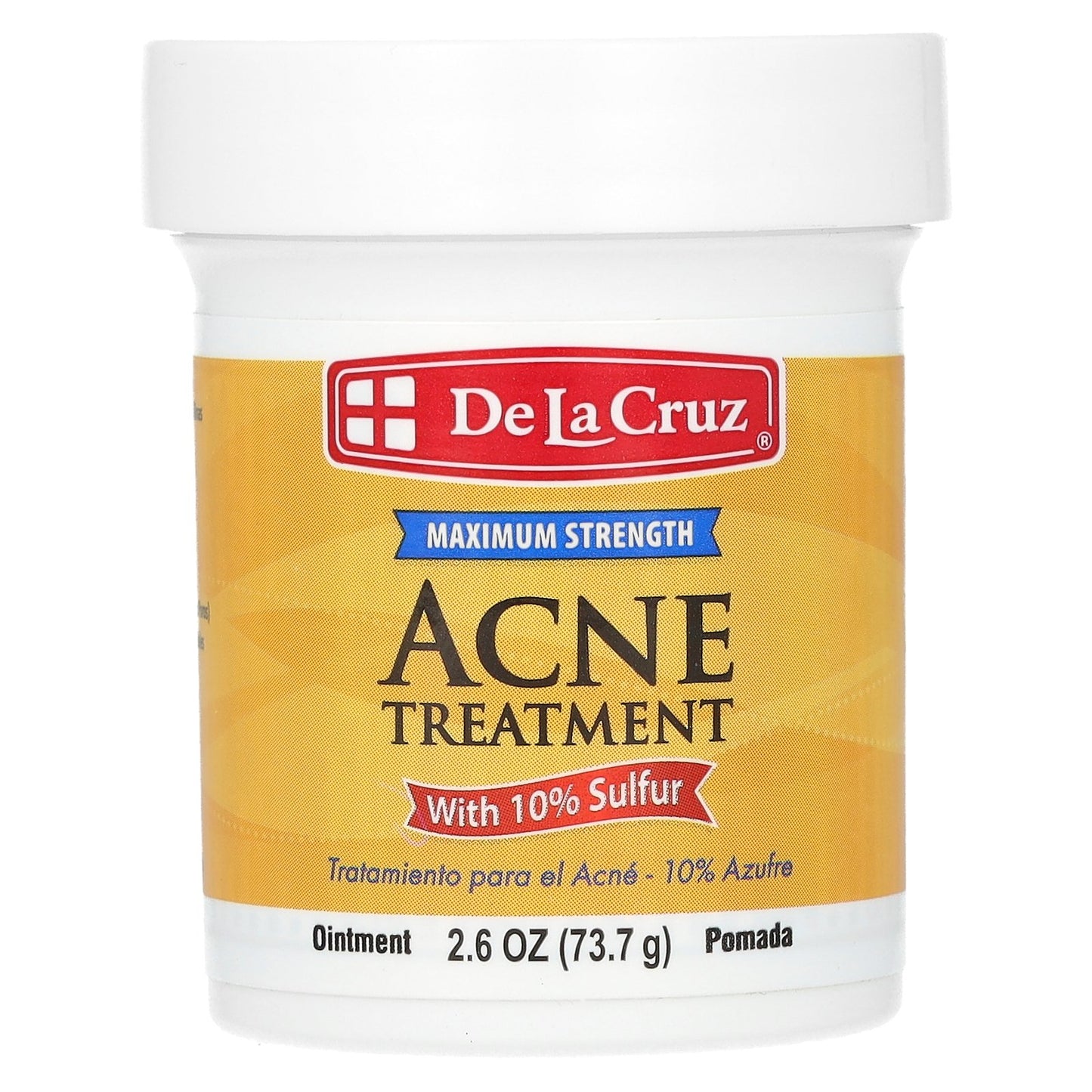 De La Cruz, Acne Treatment Ointment with 10% Sulfur, Maximum Strength, 2.6 oz (73.7 g)